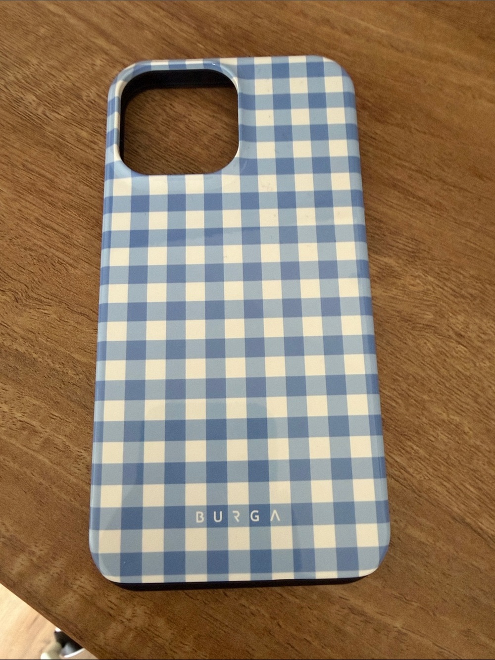 Blue Gingham Protective Phone Case 13 PRO MAX